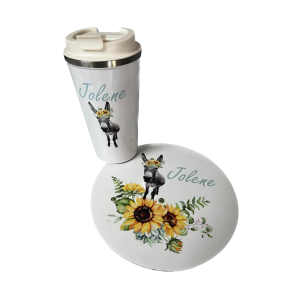 Travel Mug and Mousepad Combo